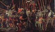 UCCELLO, Paolo The battle of San Romano the intervention of Micheletto there Cotignola oil painting reproduction